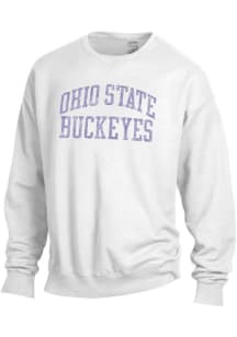 Ohio State Buckeyes Womens White Classic Crew Sweatshirt