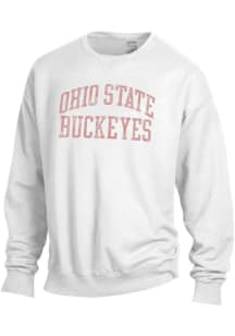 Ohio State Buckeyes Womens White Classic Crew Sweatshirt