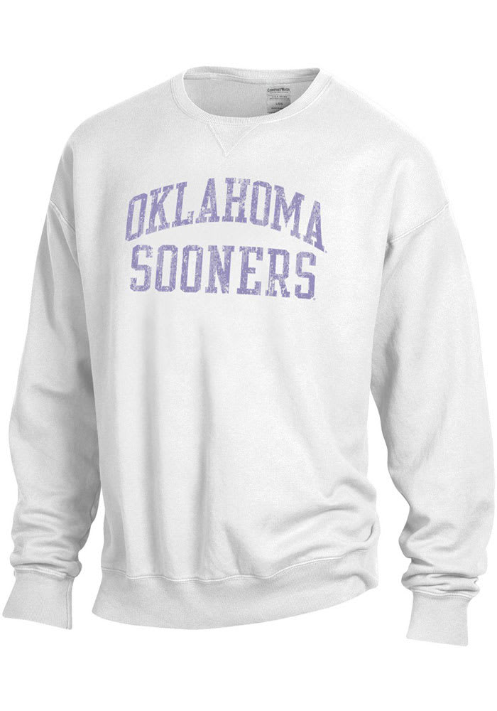 Oklahoma Sooners Womens White Classic Crew Sweatshirt