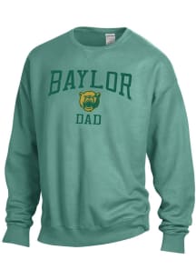 Baylor Bears Mens Green Garment Dyed Dad Long Sleeve Crew Sweatshirt