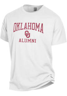 Oklahoma Sooners White Garment Dyed Alumni Short Sleeve T Shirt