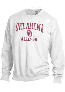 Oklahoma Sooners Mens White Garment Dyed Alumni Long Sleeve Crew Sweatshirt
