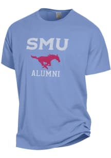 SMU Mustangs Blue Garment Dyed Alumni Short Sleeve T Shirt