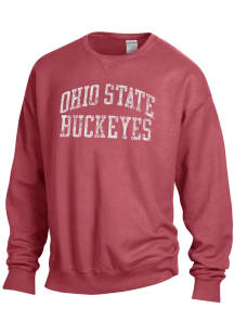 Womens Crimson Ohio State Buckeyes Classic Crew Sweatshirt