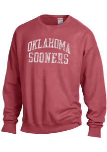 Oklahoma Sooners Womens Red Classic Crew Sweatshirt