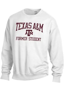 Texas A&amp;M Aggies Mens White Former Student Long Sleeve Crew Sweatshirt