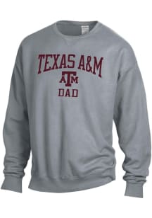 Texas A&amp;M Aggies Mens Charcoal Dad Long Sleeve Crew Sweatshirt