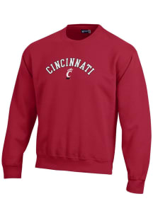 Cincinnati Bearcats Mens Red Big Cotton Long Sleeve Crew Sweatshirt