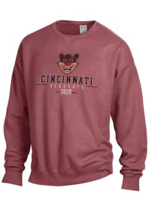 Cincinnati Bearcats Mens Red Comfort Wash Long Sleeve Crew Sweatshirt