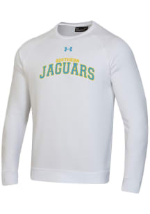 Under Armour Southern University Jaguars Mens White Arch Name Long Sleeve Crew Sweatshirt