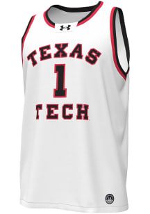 Under Armour Texas Tech Red Raiders White Throwback 1965 Replica No1 Jersey