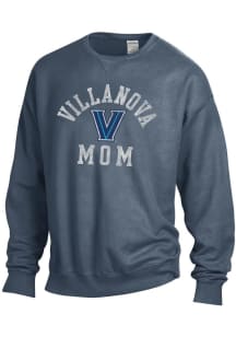 Villanova Wildcats Womens Navy Blue Mom Crew Sweatshirt