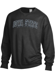 Iowa State Cyclones Mens Black State Long Sleeve Crew Sweatshirt