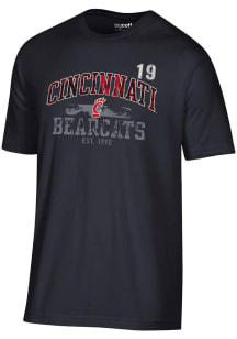 Cincinnati Bearcats Black Distressed Arch Short Sleeve T Shirt