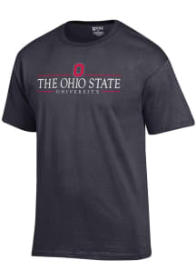 Ohio State Buckeyes Grey Stacked Short Sleeve T Shirt