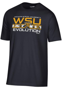 Wichita State Shockers Black Evolution Short Sleeve T Shirt
