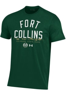 Under Armour Colorado State Rams Green Landmark Short Sleeve T Shirt