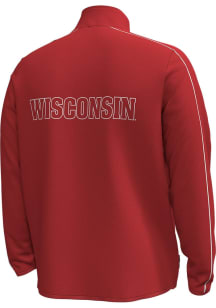 Under Armour Wisconsin Badgers Mens Red Sideline Command Long Sleeve Qtr Zip Pullover