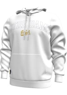 Under Armour Notre Dame Fighting Irish Mens White Sideline Essential Fleece Long Sleeve Hoodie