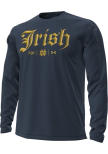 Under Armour Notre Dame Fighting Irish Navy Blue Shamrock Series Meridian Long Sleeve T-Shirt