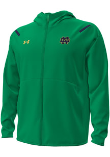 Under Armour Notre Dame Fighting Irish Mens Kelly Green Sideline Unstoppable Fleece Long Sleeve ..