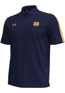 Under Armour Notre Dame Fighting Irish Mens Navy Blue Sideline Polo Short Sleeve Polo