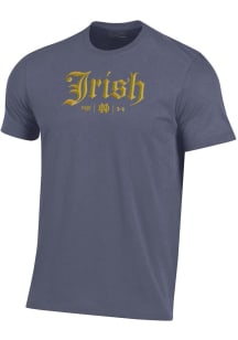 Under Armour Notre Dame Fighting Irish Navy Blue Shamrock Series Performance Cotton Design Short..