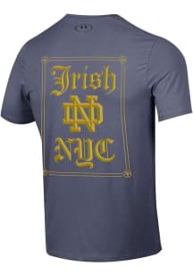 Under Armour Notre Dame Fighting Irish Navy Blue Shamrock Series Performance Cotton Short Sleeve..