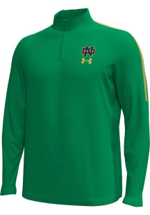 Under Armour Notre Dame Fighting Irish Mens Kelly Green Sideline Playoff Quarter Long Sleeve Qtr..