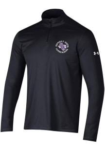 Under Armour SFA Lumberjacks Mens Black Round Left Chest Tech Long Sleeve Qtr Zip Pullover