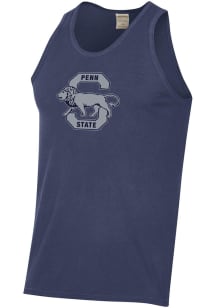 Penn State Nittany Lions Mens Navy Blue Comfort Wash Logo Short Sleeve Tank Top