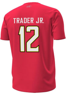 Mens Maryland Terrapins Red Under Armour Name and Number Player T Shirt