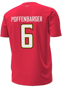 Saylor Poffenbarger Under Armour Mens Red Maryland Terrapins Name and Number Player T Shirt