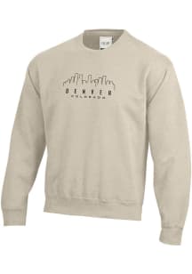 Denver Mens Oatmeal Skyline Long Sleeve Crew Sweatshirt