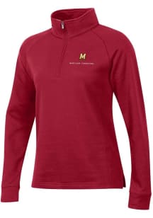 Womens Red Maryland Terrapins Classic Qtr Zip