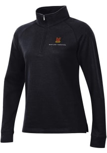 Womens Black Maryland Terrapins Classic Qtr Zip