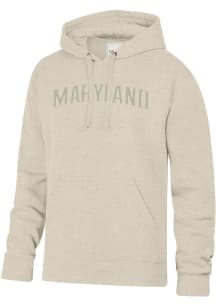 Mens Oatmeal Maryland Terrapins Arch Name Tonal Hooded Sweatshirt