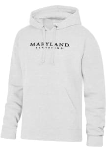 Mens Grey Maryland Terrapins Arch Name Twill Hooded Sweatshirt