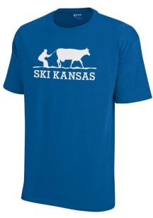 Kansas Blue Ski Short Sleeve T Shirt