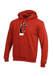 Champion Cincinnati Bearcats Mens Red Logo Long Sleeve Hoodie