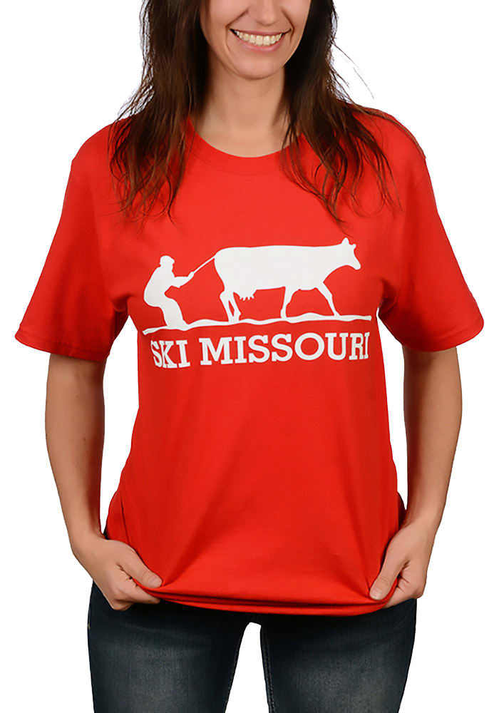 Missouri Red Cow Ski Short Sleeve T Shirt