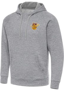 Antigua Detroit City FC Mens Grey Victory Long Sleeve Hoodie