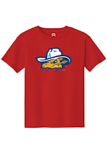 Summit Sportswear Amarillo Sod Poodles Youth Red Primary Logo Short Sleeve T-Shirt