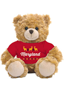 Maryland Terrapins Jardine  Holiday 10" Holiday Plush - White