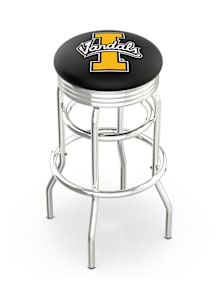 Idaho Vandals Double-Ring Swivel Chrome Pub Stool - Black