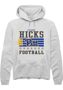 Cataurus Hicks Rally Mens White Pitt Panthers NIL Striped Player Hood