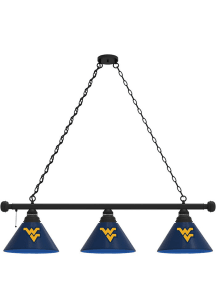West Virginia Mountaineers 3 Shade Black Billiard Lamp