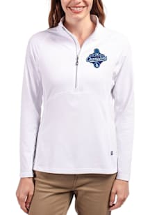 Cutter and Buck Los Angeles Dodgers Womens White 2025 World Series Champions Adapt Eco Qtr Zip Pul..