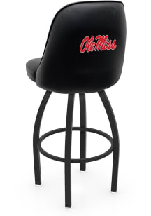 Ole Miss Rebels Padded Swivel Pub Stool - Black