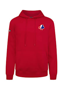 Levelwear Montreal Expos Mens Red Podium Core Long Sleeve Hoodie